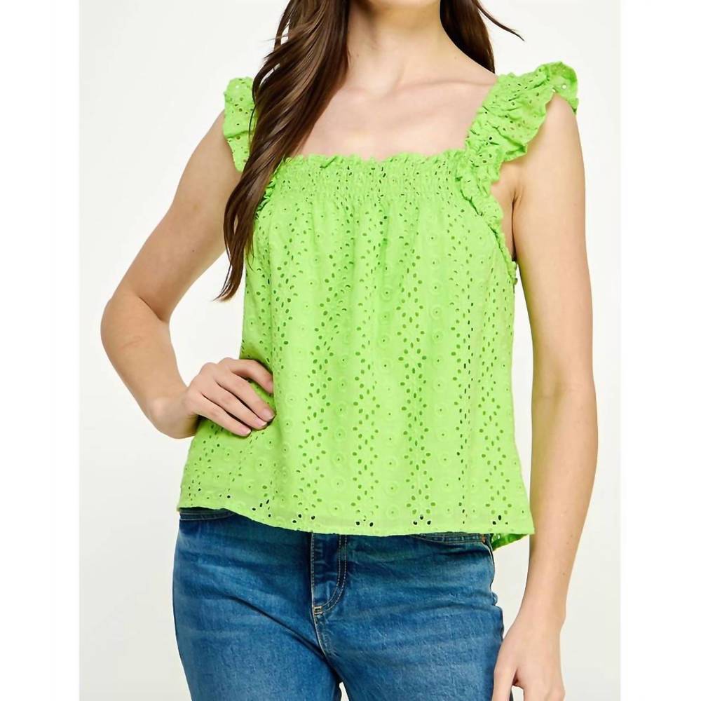NEW STRUT & BOLT grace sleeveless top in green